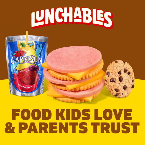 Lunchables Ham & American Cheese Cracker Stackers Kids Lunch Snack Meal Kit with Capri Sun