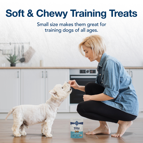 Blue Buffalo BLUE Bits Natural Soft-Moist Training Dog Treats, Turkey Recipe
