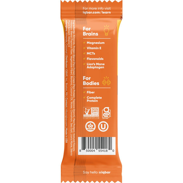 IQBAR Banana Nut, Keto + Vegan Protein Bar