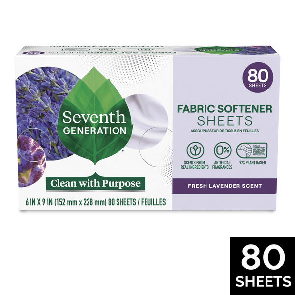 Seventh Generation Dryer Sheets Fresh Lavender Scent