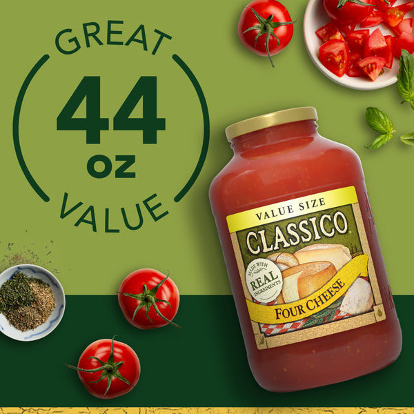 Classico Four Cheese Tomato Spaghetti Pasta Sauce