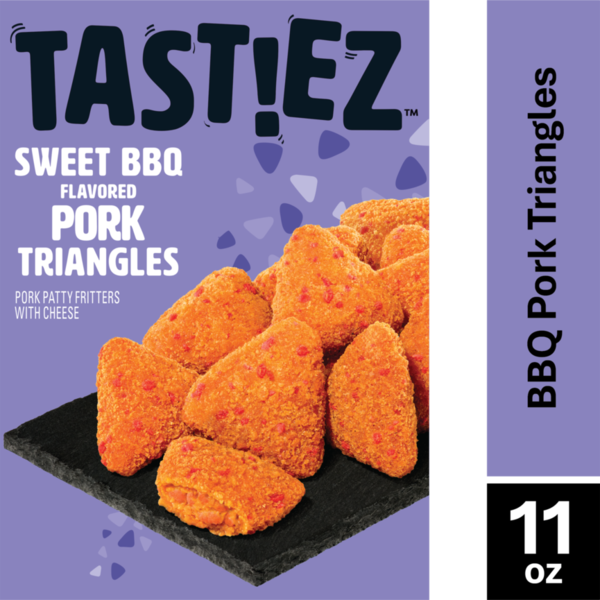 Tastiez Breaded Sweet BBQ Flavored Pork Triangles Frozen Appetizers