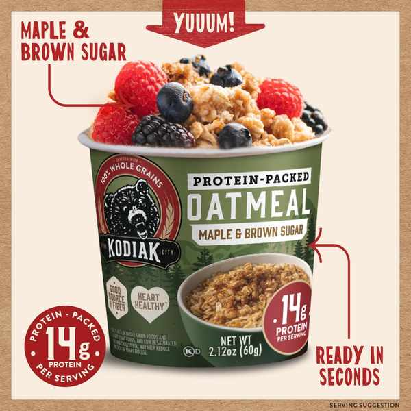 Kodiak Maple Brown Sugar Oatmeal in a Cup