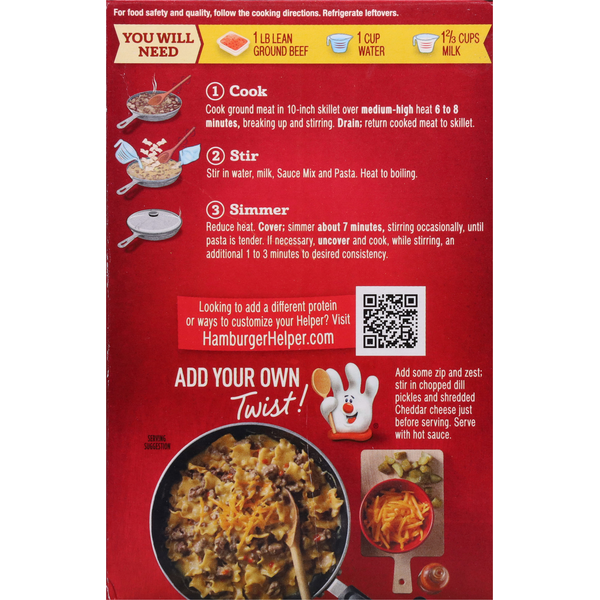 Hamburger Helper Pasta & Sauce Mix, Cheddar Cheese Melt