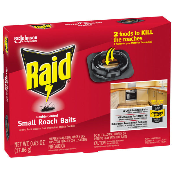 Raid Double Control Small Roach Baits