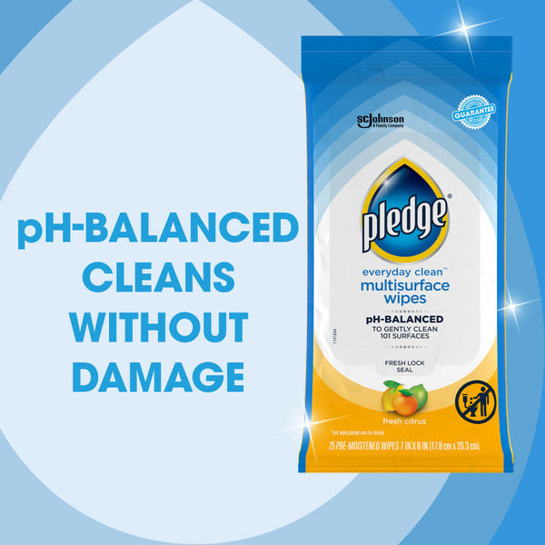 Pledge Everyday Clean™ Multisurface Wipes, Fresh Citrus Scent
