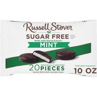 Russell Stover Sugar Free Dark Chocolate Mint Patties Candy