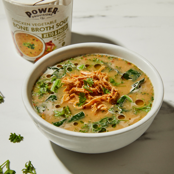 Power Provisions Chicken Vegetable Bone Broth Soup Cup
