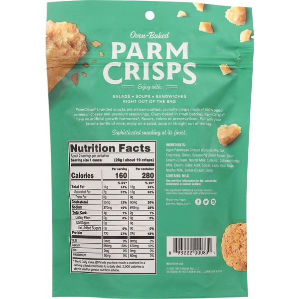 ParmCrisps Oven-Baked Sour Cream & Onion Cheese Snack