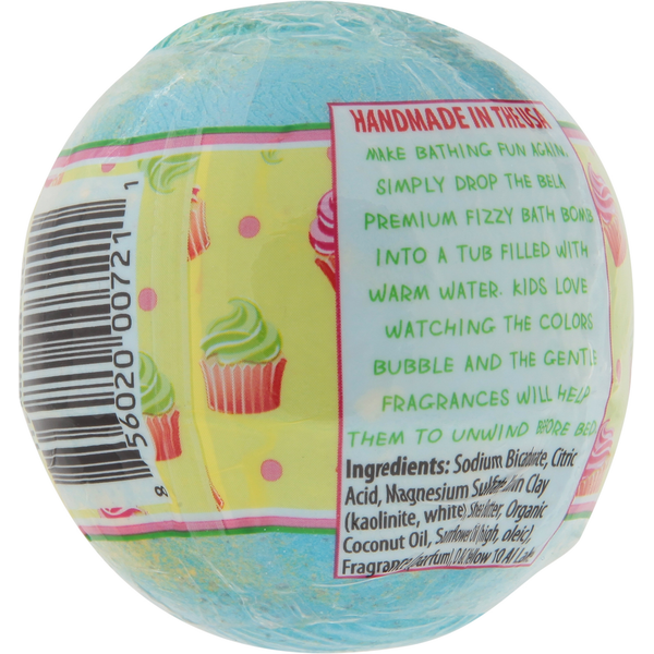 BELA Bath Bombs, Cupcake, Fizzy