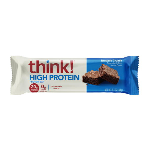 think! High Protein Bar, 20g Protein, Brownie Crunch
