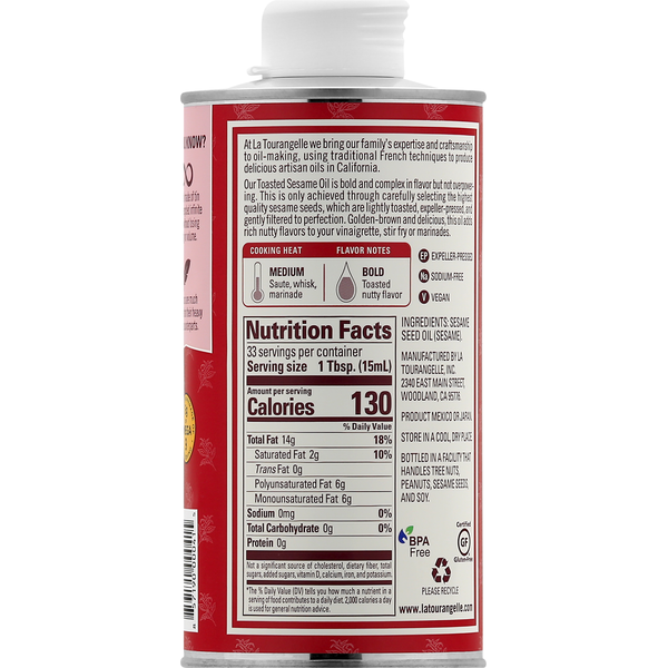 La Tourangelle Sesame Oil, Toasted