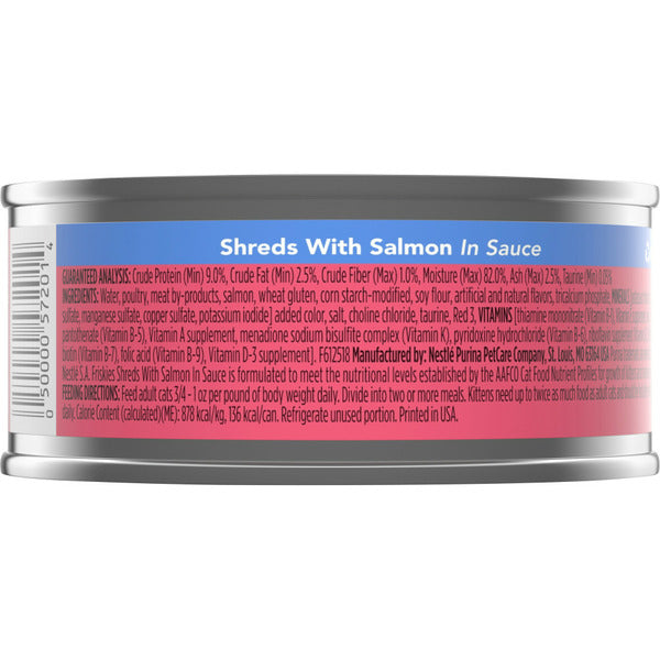 Purina Friskies Wet Cat Food, Shreds With Salmon in Sauce