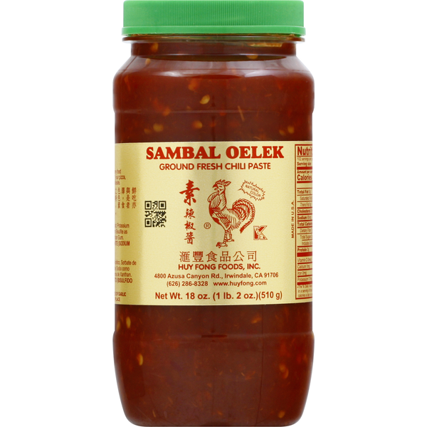 Huy Fong Foods Chili Paste, Fresh, Ground, Sambal Oelek