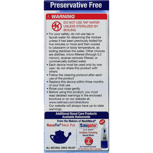 NeilMed Saline Nasal Rinse, Premixed Packets