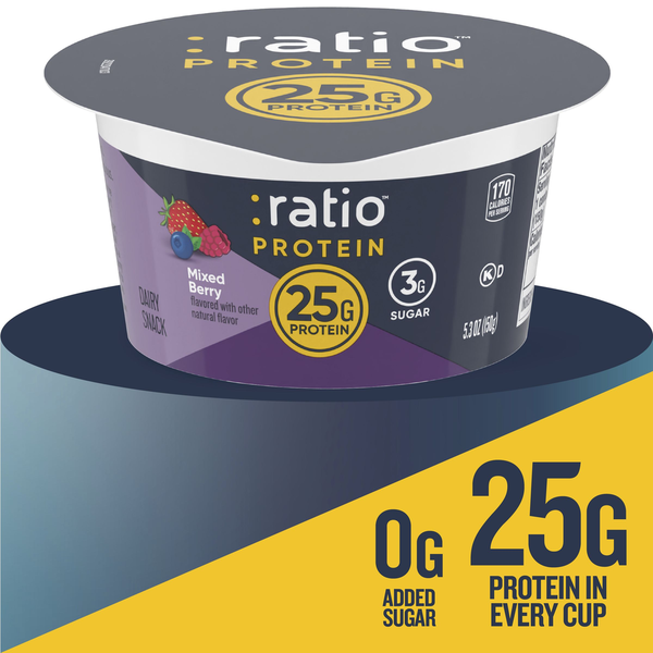 Ratio Protein Mixed Berry Yogurt Cultured Dairy Snack
