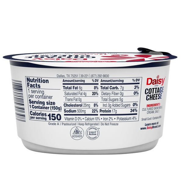 Daisy Cottage Cheese, 4% Milkfat Minimum, 2 Pack