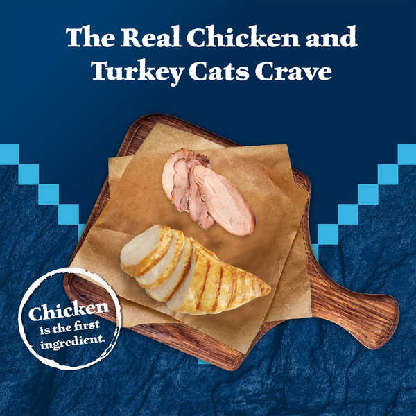 Blue Buffalo Wilderness Wild Delights High Protein Grain Free Wet Cat Food, Chicken & Turkey DestGlow