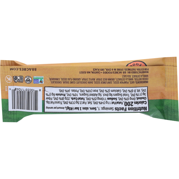 88 ACRES Oatmeal Chocolate Chip Seed & Oat Bar