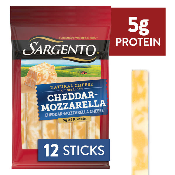 Sargento Natural Blends Cheddar-Mozzarella Sticks Cheese