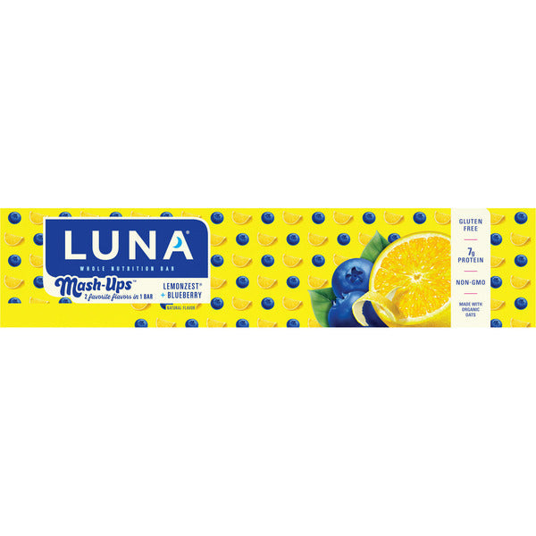 Luna Mash-Ups Lemonzest + Blueberry Flavor Gluten Free Snack Bars DestGlow