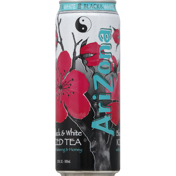 AriZona Iced Tea, Black & White, with Ginseng & Honey