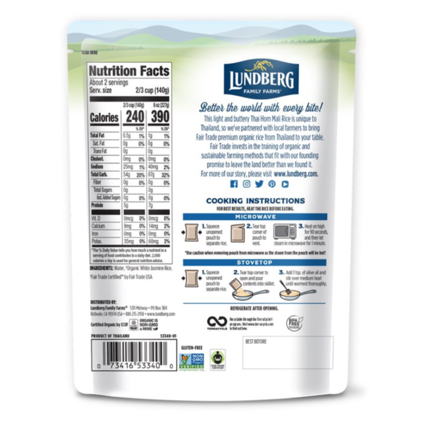 Lundberg Family Farms Organic White Thai Jasmine Rice