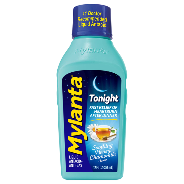 Mylanta Tonight Liquid Antacid + Anti-Gas, Soothing Honey Chamomile