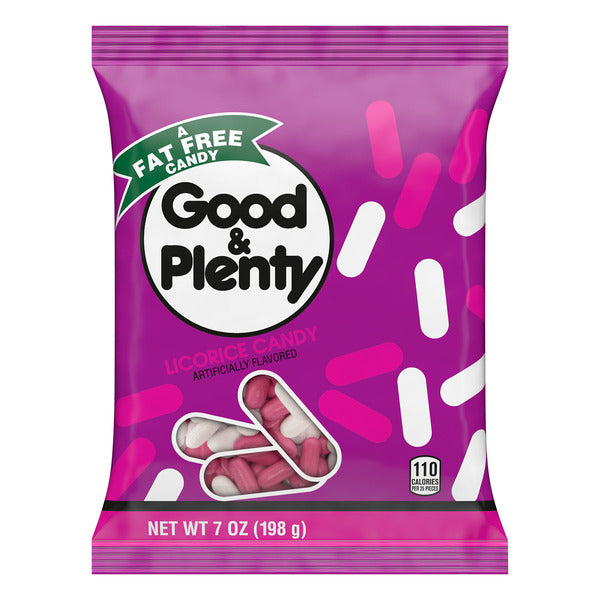 GOOD & PLENTY Licorice Fat Free, Candy Bag, 7 oz