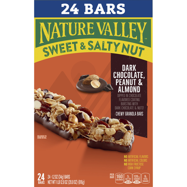 Nature Valley Dark Chocolate Peanut Almond Sweet and Salty Nut Bars