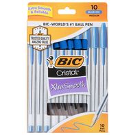 BIC Ball Pens, Xtra Smooth, Blue Ink, Medium️ DestGlow
