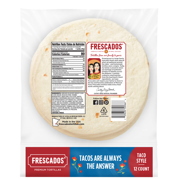 Frescados Flour Taco Style Tortillas