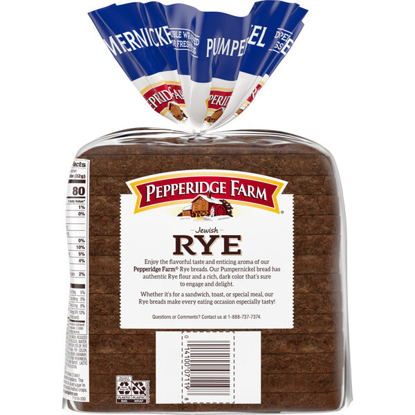 Pepperidge Farm Jewish Pumpernickel Dark Pump Bread
