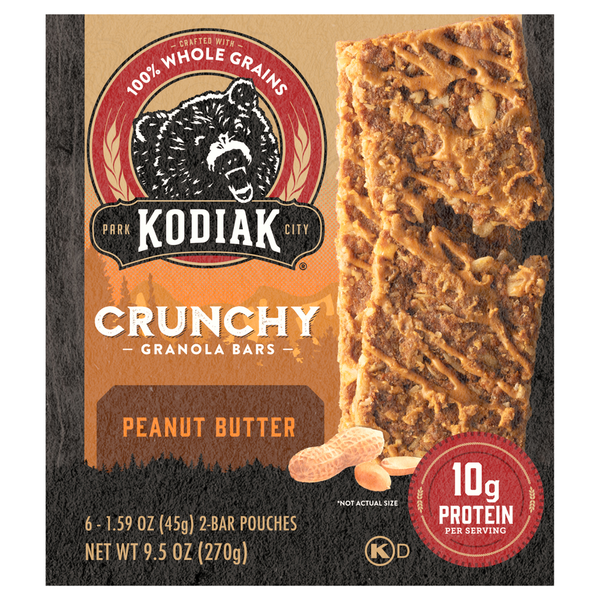 Kodiak Granola Bars, Peanut Butter, Crunchy