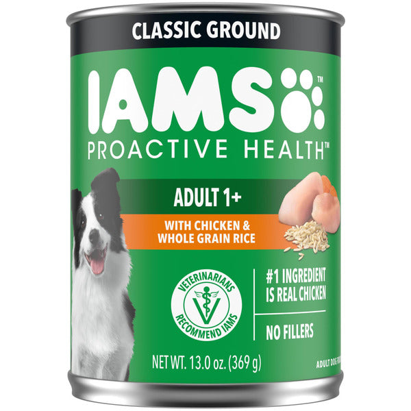 IAMS Adult Wet Dog Food Classic Ground with Chicken & Whole Grain Rice