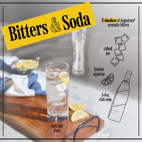 Angostura Aromatic Bitters, Cocktail Bitters for Professional & Home Mixologists, 4 FL oz