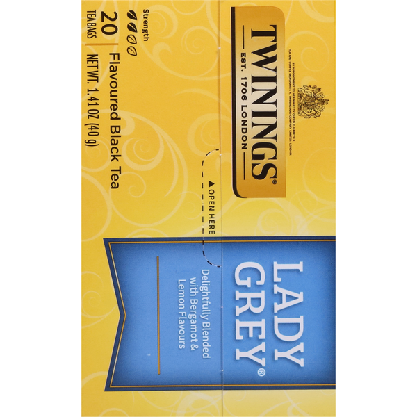 Twinings Flavoured Black Tea, Lady Grey, Tea Bags