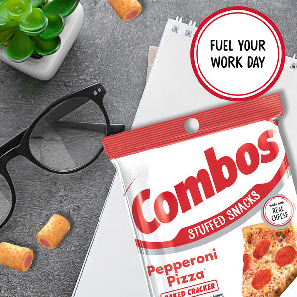 COMBOS Stuffed Snacks Pepperoni Pizza Baked Cracker Snacks