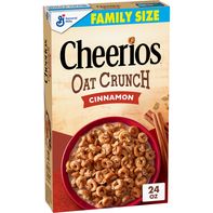 Cheerios Oat Crunch Cinnamon Family Size Cereal️