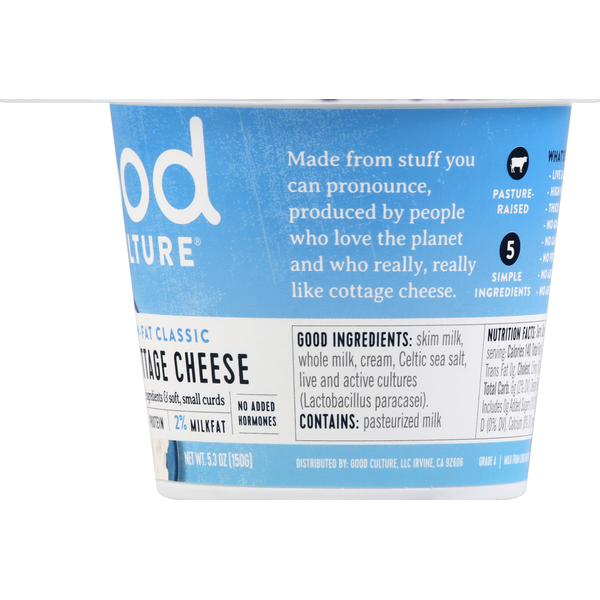 good culture Cottage Cheese, Simply, Low-Fat Classic