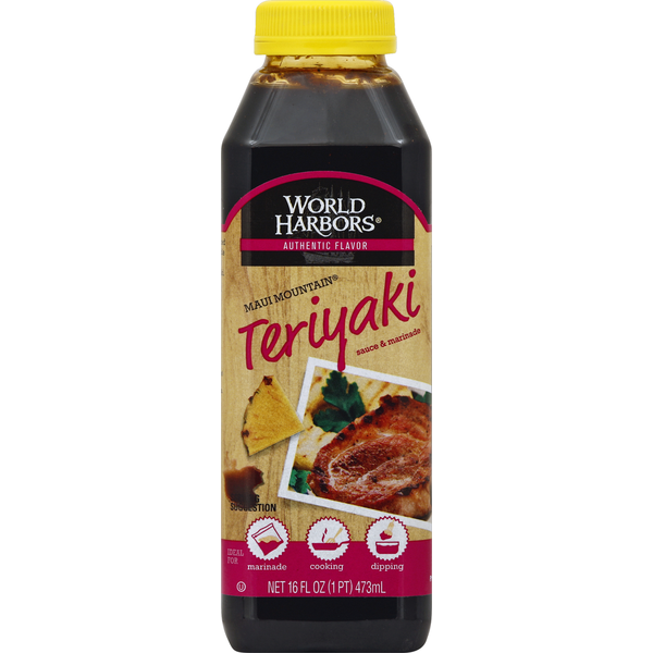 World Harbors Sauce & Marinade, Teriyaki, Maui Mountain
