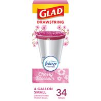 Glad OdorShield Small Drawstring Trash Bags, 4 Gal...
️