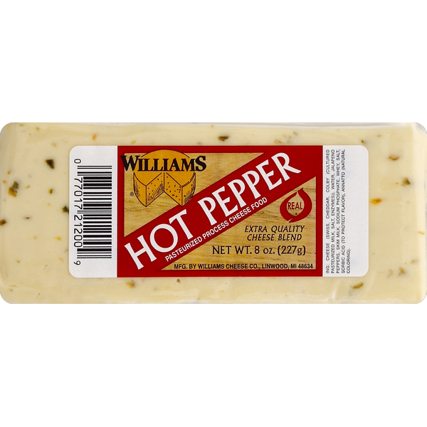 Williams Cheese Food, Pasteurized Process, Hot Pepper