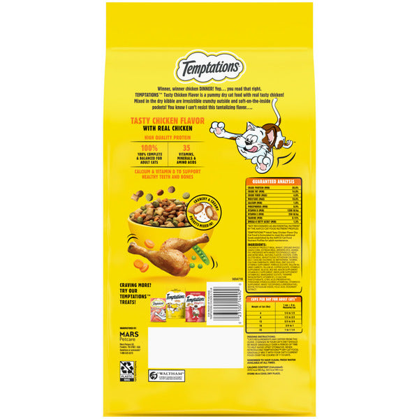 TEMPTATIONS Complete Nutrition Tasty Chicken Flavor Adult Dry Cat Food