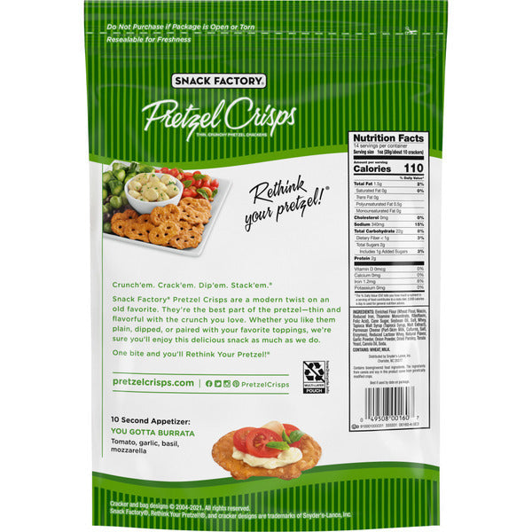 Snack Factory Garlic Parmesan Pretzel Crisps