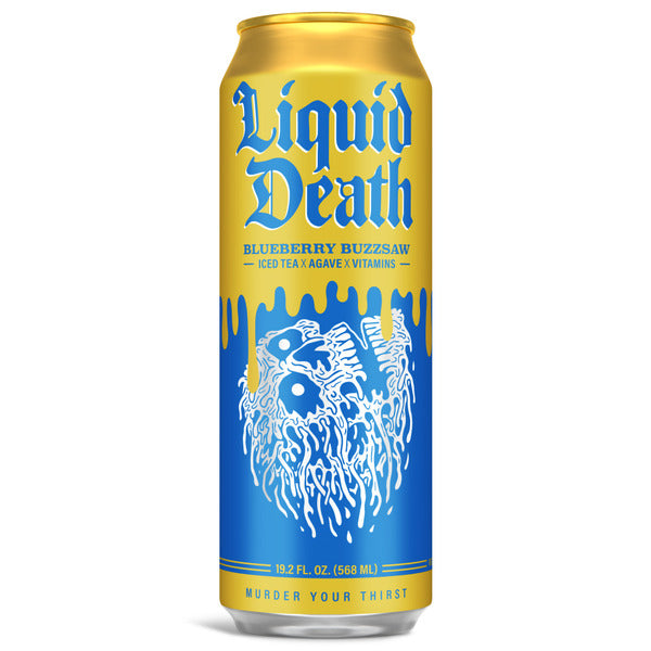 Liquid Death Iced Black Tea, Blueberry Buzzsaw