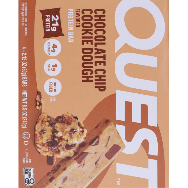 Quest Chocolate Chip Cookie Dough Flavored Protein Bar