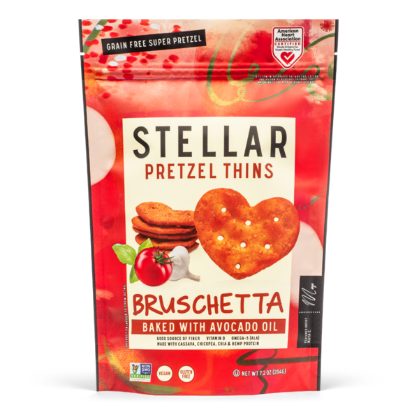 Stellar Snacks Bruschetta, Gluten Free Pretzel Thins DestGlow