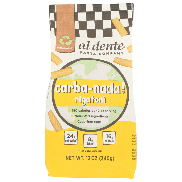 Al Dente Pasta Pasta Carba Nada Rgatoni