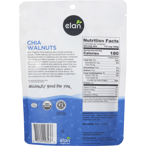 Elan Chia Walnuts, Organic